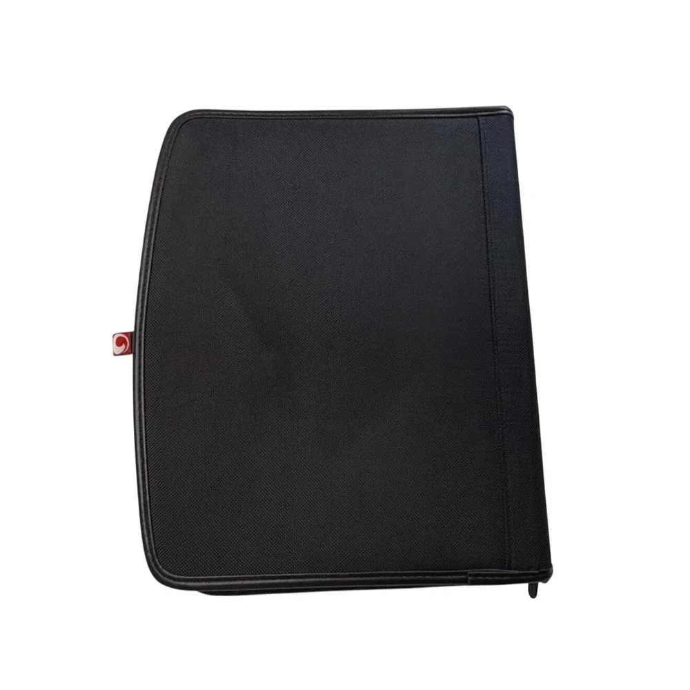 Leed's Explore NEBC Black Ballistic Nylon Zip Around Portfolio Organizer Case